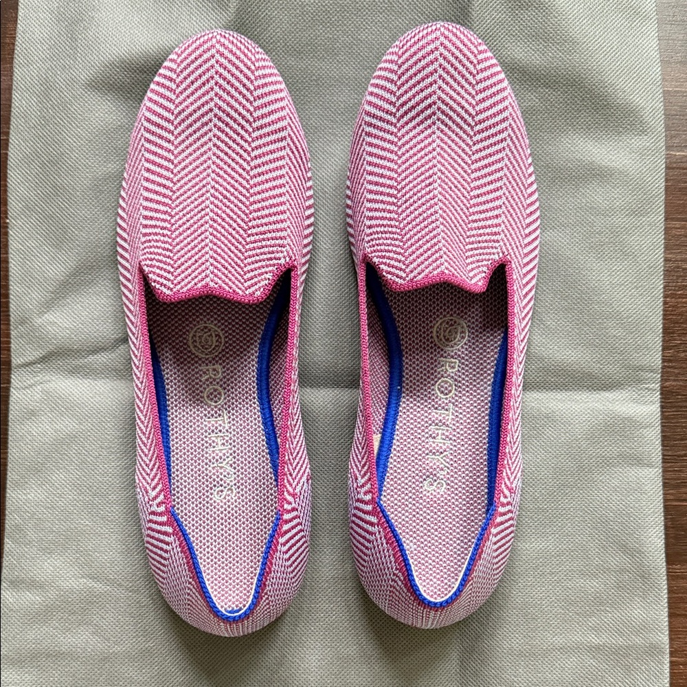 Rothy's Vibrant Pink and Blue Loafers